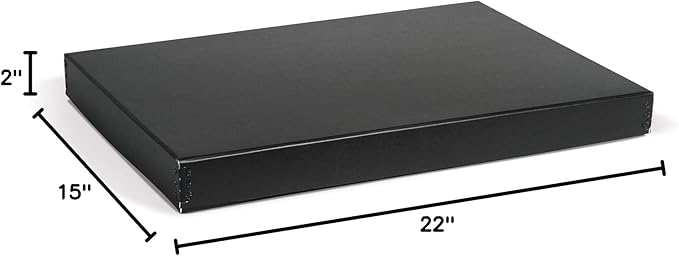 Gaylord Archival Black Drop-Front Newspaper Preservation Box - 15W x 22L x 2" H