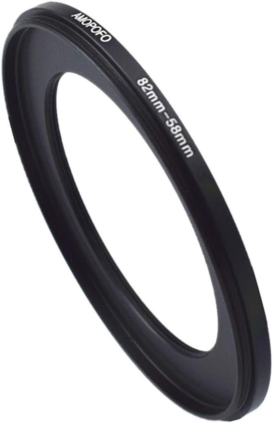 82 to 58mm Metal Ring/82mm to 58mm Step Down Rings Filter Adapter for UV,ND,CPL,Metal Step Down Rings,Compatible with All 82mm Camera Lenses & 58mm Accessories