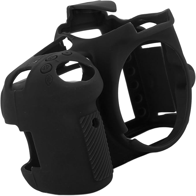Silicone Camera Case for D3100, Rubber Housing Protective Cover Anti Shock Anti Slip DSLR Skin Cover, Full Body Detachable Cage (Black)