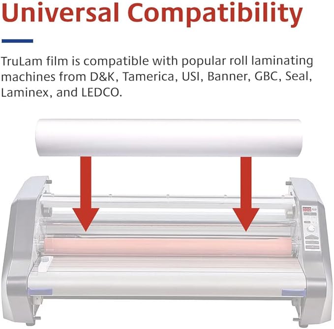 TruLam - 2 Rolls Standard Gloss 1.5 Mil 12 in. x 500 ft. x 1 in. Core Laminating Film