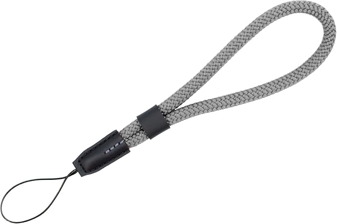 Soft Camera Wrist Strap, Rope Hand Strap for Point-and-Shoot, Mirrorless, Small Cameras - Grey