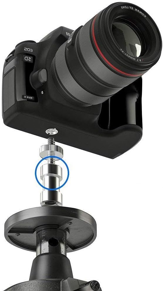 6 Pack International Standard 1/4"-20 Male to 1/4"-20 Male Threaded Tripod Screw Adapter Standard Tripod Mounting Thread Camera Screw Adapter Converter,Precision Made