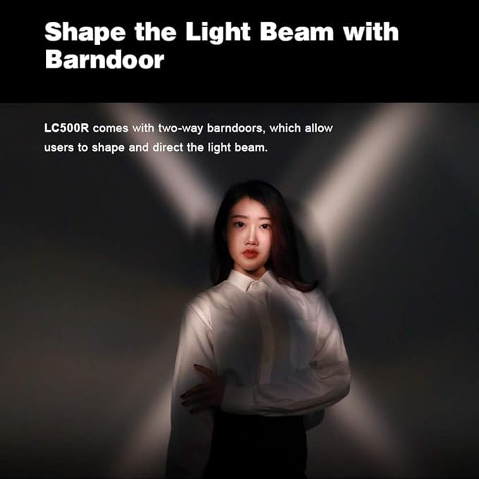Godox LC500R RGB Stick Light 23W, 3300K-5600K RGB Tube Light, LED Video Light CRI 96+ TLCI 98+ 1380 Lux@1M, 360° Colors and 14 FX Effects with RC-R9 Remote Control