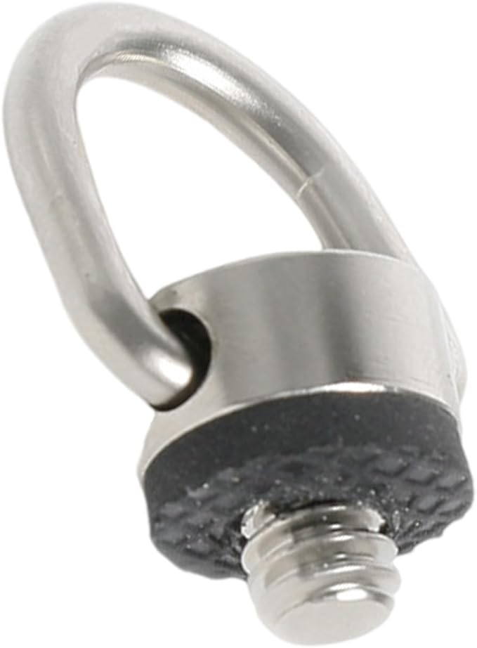 Stainless Steel D Rings Screw, 1/4" 20 Camera Fixing with Rubber Padded for Tripods DSLR Shoulder Straps D Rings
