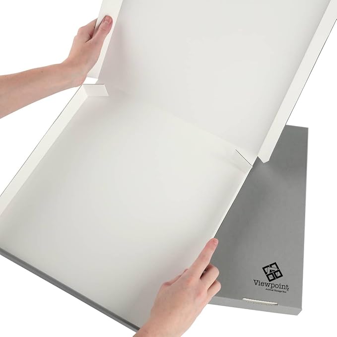 Jerry's Artarama Viewpoint Archival Storage Box (9x12) - Preserve Your Art, Easy to Assemble, Perfect for Photos, Artwork, Prints, and Record Storage