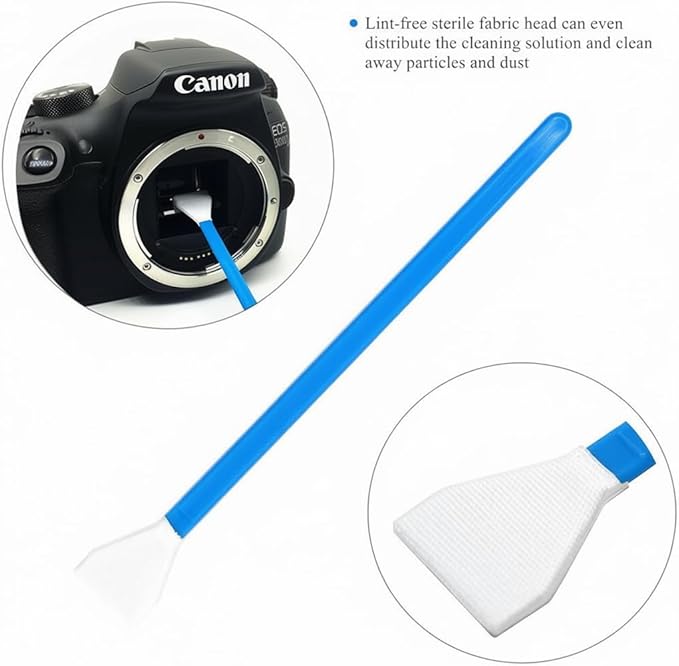 SANHOOII Dry APS-C Sensor Cleaning Swabs (CCD/CMOS), 20pcs 16mm DSLR or SLR Mirrorless Digital Camera Cleaning kit (No senrsor Cleaning Solution)