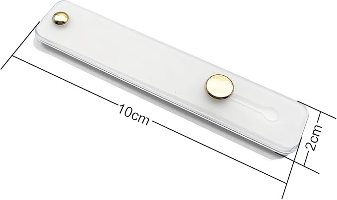 TENOC Phone Grip 2 Pieces White Universal Sticky Finger Strap Holder for Smartphone or Cell Phone Case