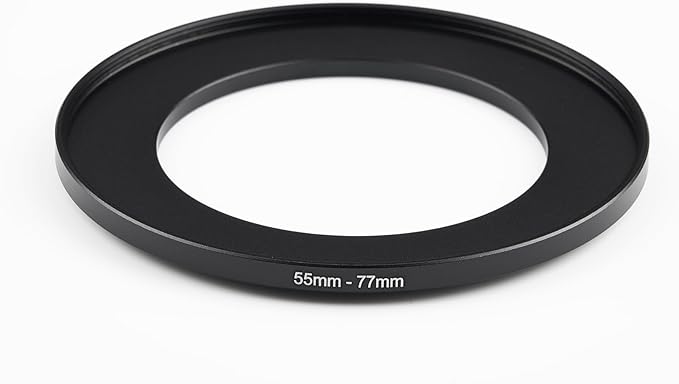 55mm to 77mm Step-Up Ring Filter Adapter,for All Brands UV ND CPL, Metal Ring Step-Up Rings Adapter Filter (55mm-77mm)