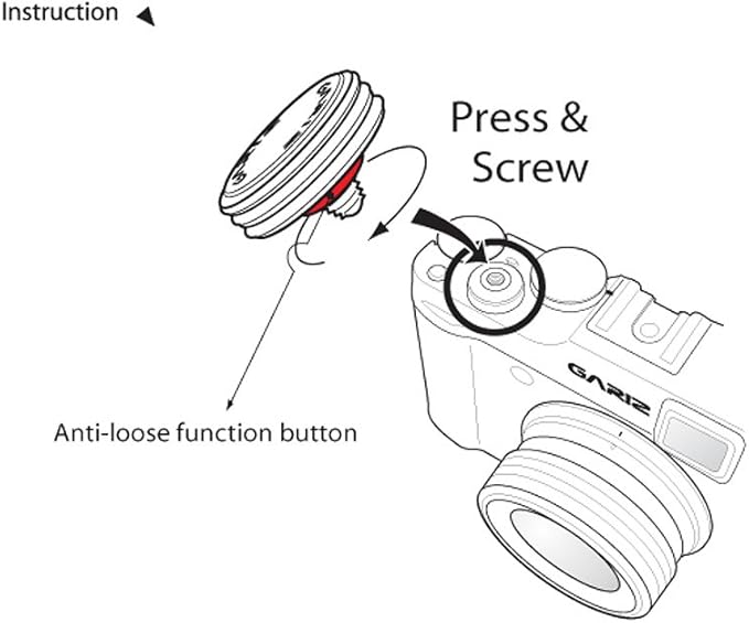 GARIZ XA-SBA3 Soft Release Button, Screw Type, 0.5 inches (12 mm), Red