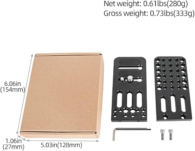 Camera L Bracket Lock On Quick Release Plate for Canon Nikon Sony 4K Video Camcorder DSLR 3/8" 1/4" Vertical Shooting FX3,FS5,FS7,FX6,FX8,FX9,NX80,XC10,XC15,NX100,Z150 ARRI Alexa Mini Amira up to 20kg