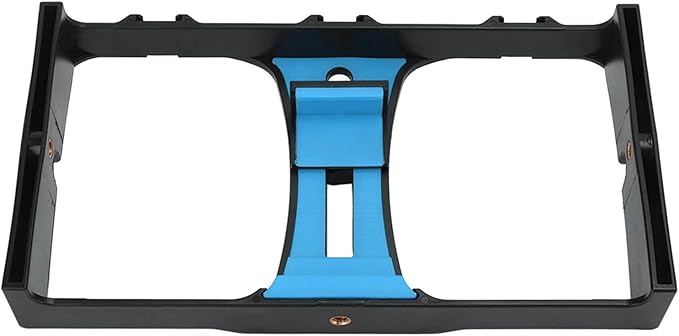 Smartphone Video Rig, Phone Video Camera Cage ABS Portable Handheld Smartphone Video Stabilizer Rig Filmmaking Cage Camera Rig Handheld Smartphone Video Rig for Livestreaming Vlog (Red) (Blue)