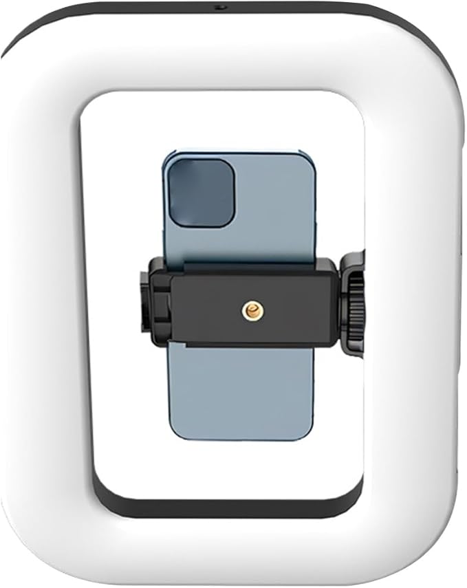 Smartphone Video Rig with Light, LED Selfie Light, 2500K to 8500K Brightness Adjustable, Phone Video Stabilizer, Ideal for Camera, Smartphone, Vlogging, Makeup & Filmmaking