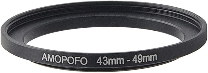 43mm Lens to 49mm Camera Filter Ring Compatible with for All Brands 43mm Lens and 49mm UV,ND,CPL Camera Filter Accessories