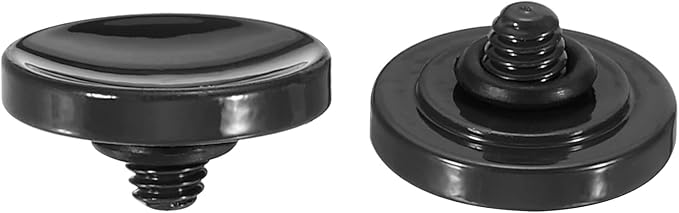 PATIKIL Camera Shutter Button, 2 Pack Soft Shutter Release Button Pure Copper Camera Button Concave Suitable for Nikon for Fujifilm for Leica DSLR/SLR Camera, Black