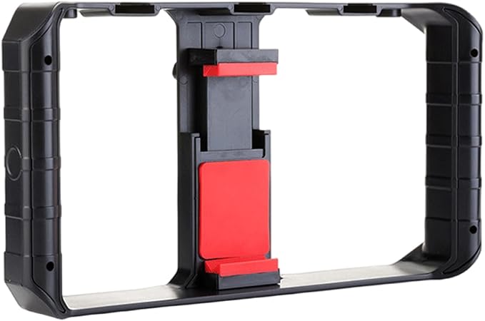 Multi Smartphone Video Stabilizers with 3 Shoe Mounts for Professional Content Creation Two Handle Grip