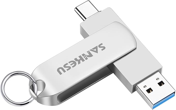 256GB USB C Flash Drive 3.1,Read Speed Up to 150MB/s, USB A and Type C OTG USB Thumb Drive, Dual Memory Sticks Compatible with Android Phones/PC/Laptop/Macs(Silver)