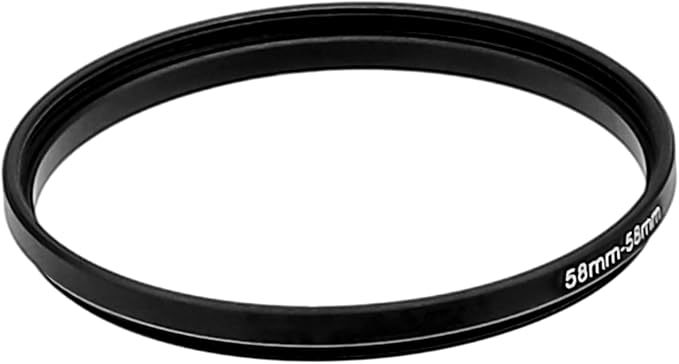 58-37/40.5/42/43/46/48/49/52/55/58/60/62/67/72/77/82mm Step Up & Step Down Rings Adapter for Camera Lens and Filters 58-58 Filter Adapter Ring 58mm Lens to 58mm Filters (58-58mm)