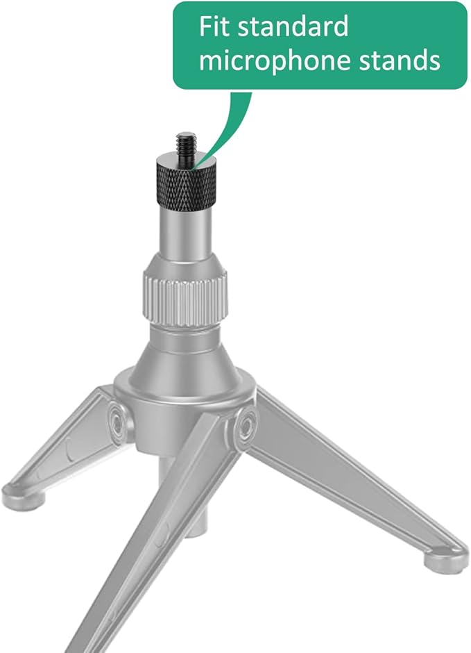 Mic Stand Adapter 5/8 female to 1/4 male Screw Adapter Mic Thread Screw for Microphone Stand Mic Mount 8 Piece by Rigych
