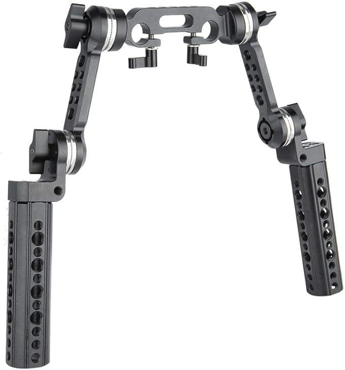 NICEYRIG Rosette Handle Kit with Extension Arm M6 Threaded Applicable for 15mm DSLR Shoulder Pad Rig System - 271