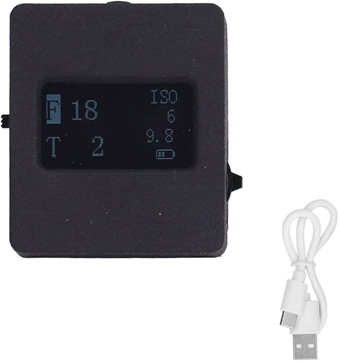Professional Light Meter Camera Photometer Reflection Light Meter with USB Cable Cold Hot Shoe Fixing for Photography Equipment ABS Shell 0.96in OLED Display