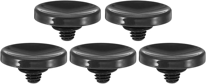 PATIKIL Camera Shutter Button, 5 Pack Soft Shutter Release Button Pure Copper Camera Button Concave Suitable for Nikon for Fujifilm for Leica DSLR/SLR Camera, Black
