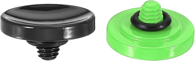 PATIKIL Camera Shutter Button, 2 Pack Soft Shutter Release Button Pure Copper Camera Button Concave, for Nikon for Fujifilm for Leica Black/Green