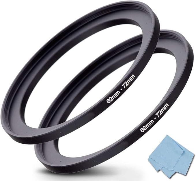 67mm-72mm Step Up Ring (67mm Lens to 72mm Filter) 2-Pack, Camera Lens Filter Adapter Ring Lens Converter