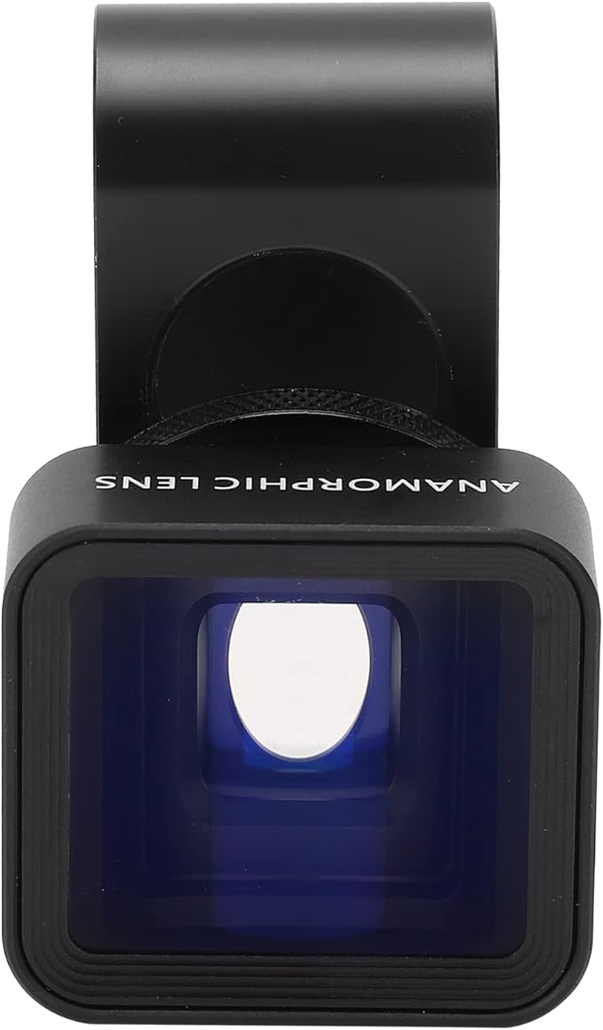 Mobile Anamorphic Lens,1.33X Mobile Phone Wide Screen Deformation Filmmaking Lens,for Smartphones,Easy to Install