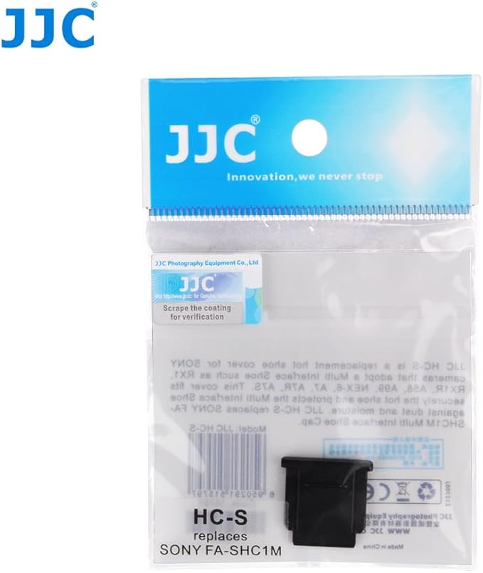 JJC HC-S Hot Shoe Cover for Sony A77II A3000 A6000 A7 A7R NEX-6 A58 A99 DSC-HX400V HX50V HX60 HX60V RX1 RX100II RX1R A7R II DSC-RX10 II As FA-SHC1M