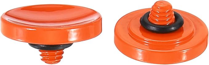 PATIKIL Camera Shutter Button, 2 Pack Soft Shutter Release Button Pure Copper Camera Button Concave Suitable for Nikon for Fujifilm for Leica DSLR/SLR Camera, Orange
