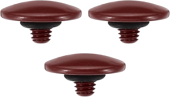 PATIKIL Camera Shutter Button, 3 Pack Soft Shutter Release Button Pure Copper Camera Button Convex Suitable for Nikon for Fujifilm for Leica DSLR/SLR Camera, Dark Red
