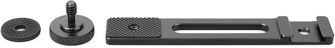 ChromLives Cold Shoe Bracket Extension Bar, Hot Shoe Extension, Microphone Mount with 1/4'' Tripod Screw Compatible with Mirrorless Camera Vlogging Sony A6400 6300 6500 6000 Zhiyun 4 DJI Osmo Pocket