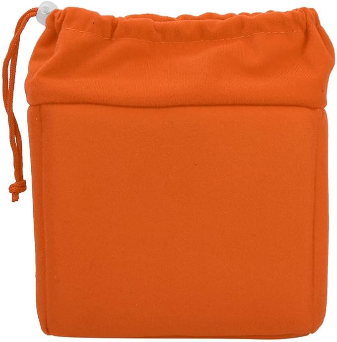 Camera Insert Bag, Camera Padded Bag Shockproof Foldable Protective Bag Inner Camera Organizer with Drawstring for Dslr Camera Lens (Orange)