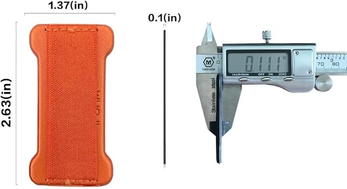 Finger Strap Phone Holder - Ultra Thin Anti-Slip Universal Cell Phone Grips Band Holder for Back of Phone -2Pack（Orange）