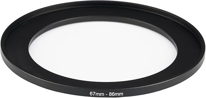 67mm to 86mm Step Up Ring Filter Adapter Applicable to All Brands of UV ND CPL Filter (67mm-86mm)