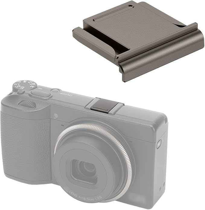 JJC Gray Camera Shoe Cover for Ricoh GR IV GRIV GR4 GR IV HDF GR IV Monochrome,Replaces Shoe Cover, Flash Hot Shoe Cover Cap for GR IV GRIV GR4