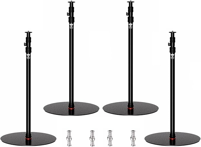 IFOOTAGE A400 Round Base Monopod, 79'' Aluminum Photography Light Stand Flat Base, Camera Tripod Stand for DSLR Camera, Light, Webcam, Live Streaming, Vlogging, Payload 10KG/22LBS (4 Pack)