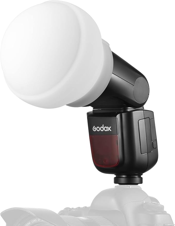 Godox AK-R22 Diffusion Dome Flash Diffuser Modifier, Collapsible Soft Light Diffuser for Godox V1 V1-C V1-N V1-S V1-F V1-O V1-P Round Head Flash, AD100Pro and AD200Pro(with H200R) Speedlight
