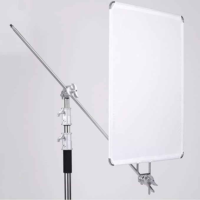 30"x36"/75x90cm Light Reflector Flag Panel Kit, 5-in-1 Diffusion Scrim Translucent/Gold/Silver/Black/White Lighting Diffuser, Stainless Steel Foldable Frame for Studio Portrait Photography