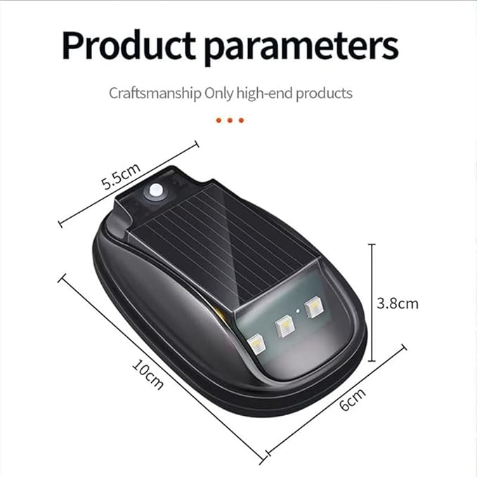 2026 New Solar Car Roof RGB Strobe Light with Remote Control, Waterproof Interior Car Lights 8 Colors Wireless LED Strobe Lights for Trucks, Motorcycle, Vehicle, Night Driving (2pcs)
