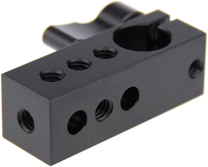 CAMVATE 1/4" Thread 15mm Rod Clamp for SLR Camera Support Rig Monitor LED Handle Grip - 1094