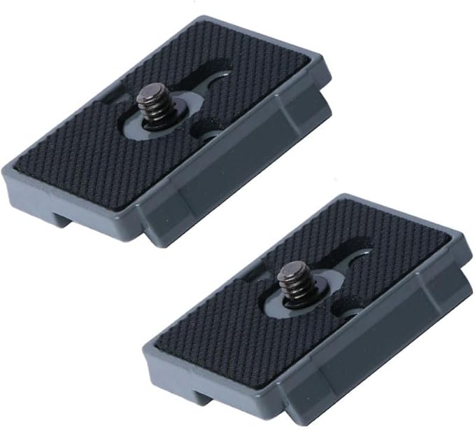 Quick Release Plate 1/4" Screw Compatible with Manfrotto 200PL-14 322RC2 324RC2 488RC2 496RC2 Camera Tripod Head (Pack of 2)
