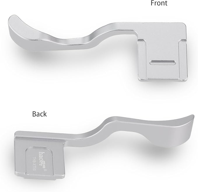 Haoge THB-XT5S Hand Grip Metal Hot Shoe Thumb Up Rest for Fujifilm Fuji X-T5 Camera Foregrip Silver