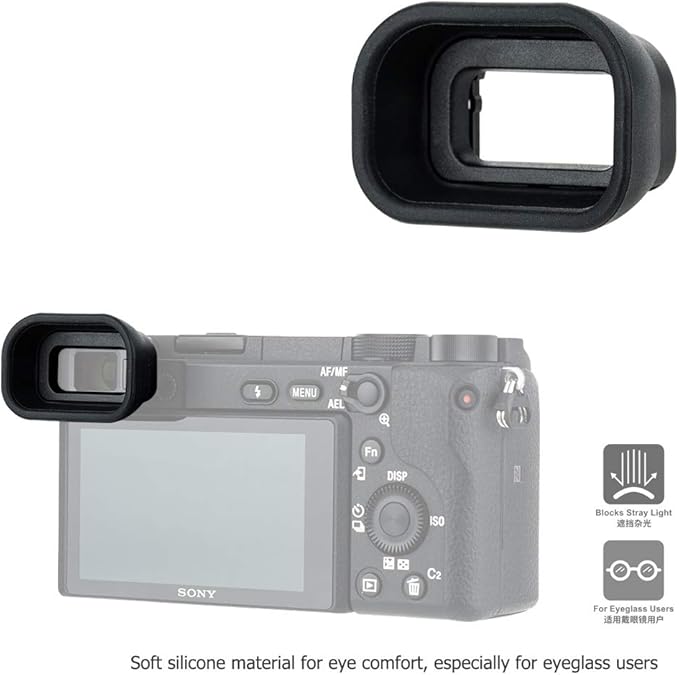 Kiwifotos Soft Long FDA-EP17 Viewfinder Eyecup Eye Cup Eyepiece for Sony A6400 A6500 A6600 Mirrorless Camera