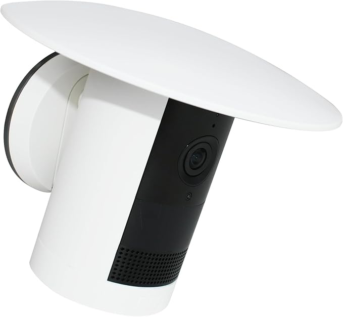 Sun Rain Shade Camera Cover Compatible with Ring Outdoor Cam Plus,Camera Shield Protective Case for Resistant UV, Easy to Install（White）