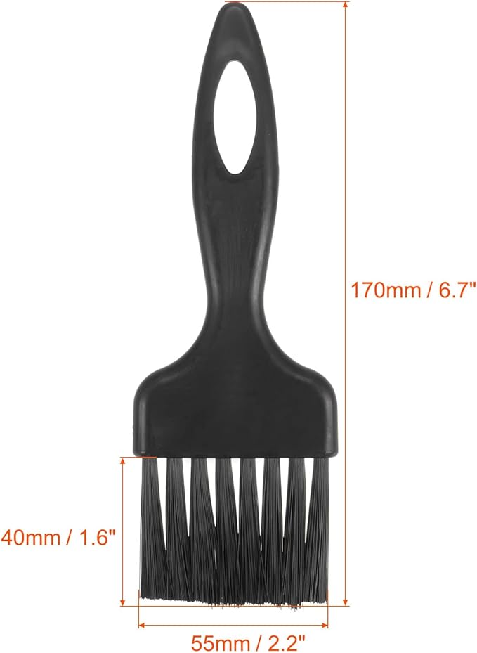 uxcell 2 Pcs Anti Static ESD Brush Plastic Handle Nylon Lab Cleaning Brushes for Electronics Keyboard PCB BGA Repair Soldering, 40x55mm Bristles