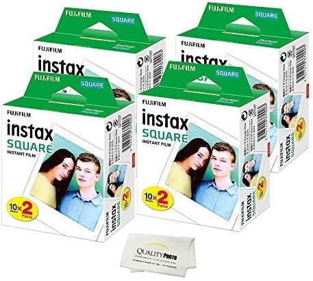 Fujifilm Instax Square Instant Film - 80 Exposures + Quality Photo Microfiber Cloth …