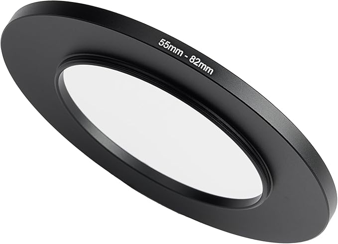 55mm to 82mm Step-Up Ring Filter Adapter,for All Brands UV ND CPL, Metal Ring Step-Up Rings Adapter Filter (55mm-82mm)