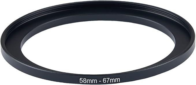 58mm to 67mm Camera Step-Up Ring Adapter - Metal for All Brands UV ND CPL Filter