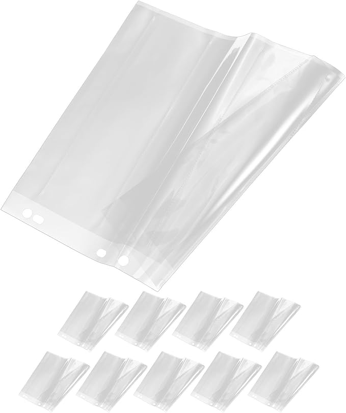 BRIGHTFUFU 10Pcs Film Negative Sleeves with 120-Hole Punch, Waterproof Photo Storage Bags for Archival Protection, Heavy Duty Page Protectors Suitable for Photographers and Film Enthusiasts